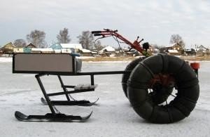 Одноколесный снегоход каракат