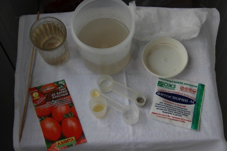 Замачивание семян томатов в фитоспорине