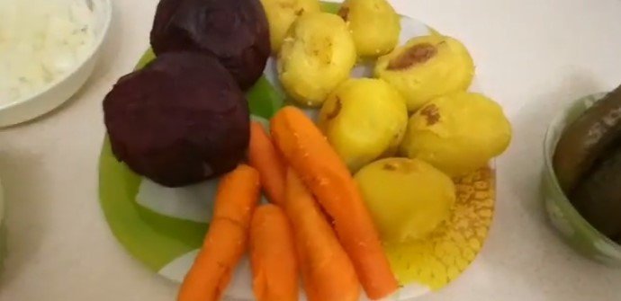 Вареные морковь картошка свекла